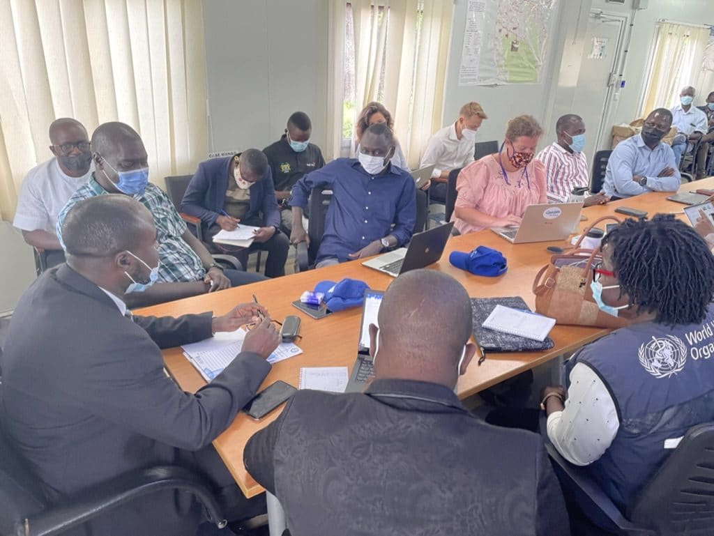 Partner coordination meeting in Freetown, Sierra Leone.