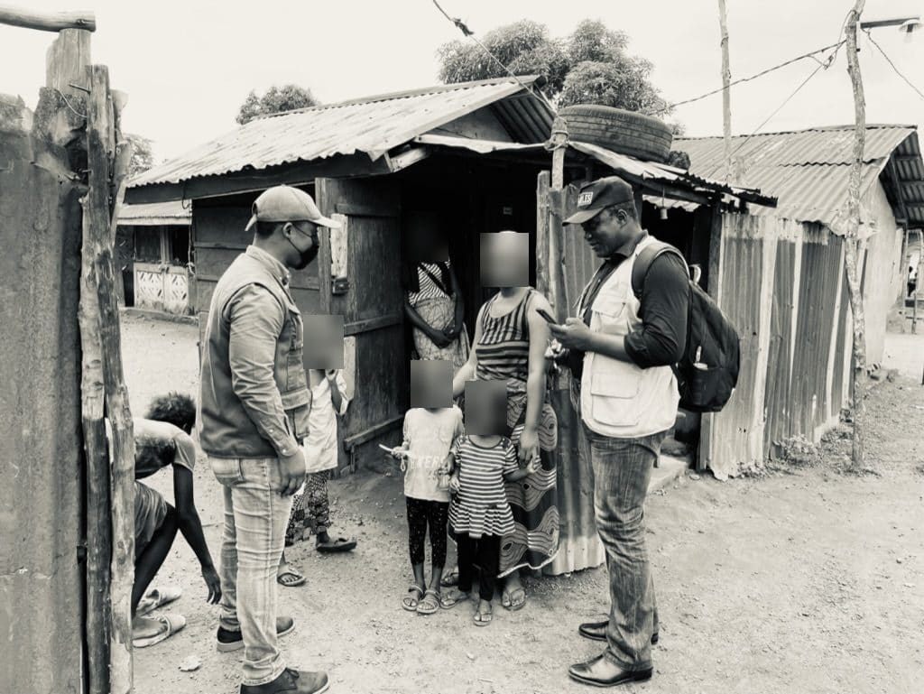 Community engagement session during the measles outbreak response in Kambia District.